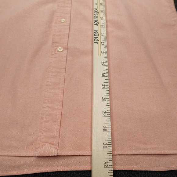 Polo Ralph Lauren Iconic Oxford Sport Button Down Shirt Cotton Men Size L Peach - Picture 6 of 11